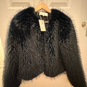Ramy Brook Black Teddy Jacket